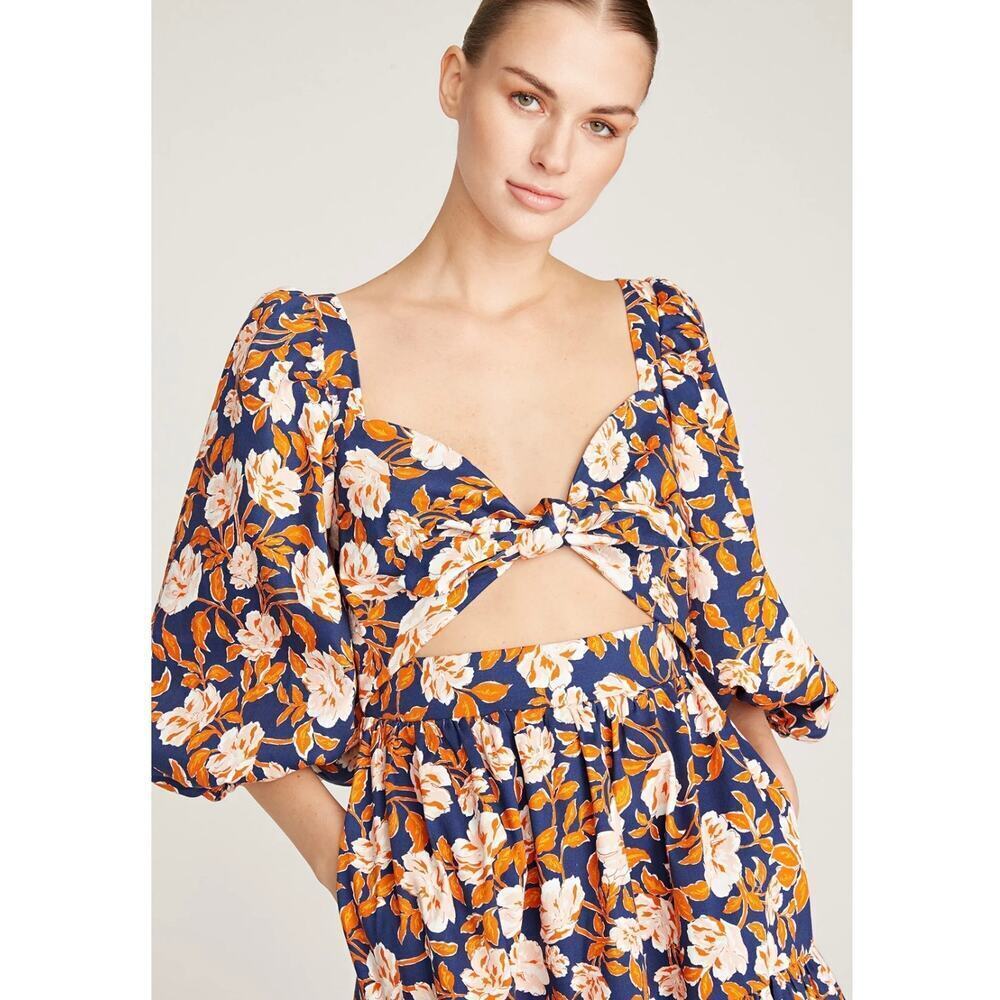 AMUR Medina Floral Print Minidress XS